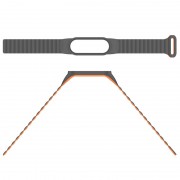 Ремешок Dual-color Magnetic для Xiaomi Mi Band 9/8 Gray / Orange