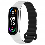 Ремінець Dual-color Magnetic для Xiaomi Mi Band 9/8 White / Black