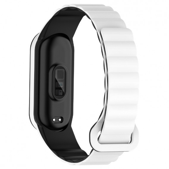 Ремінець Dual-color Magnetic для Xiaomi Mi Band 9/8 White / Black