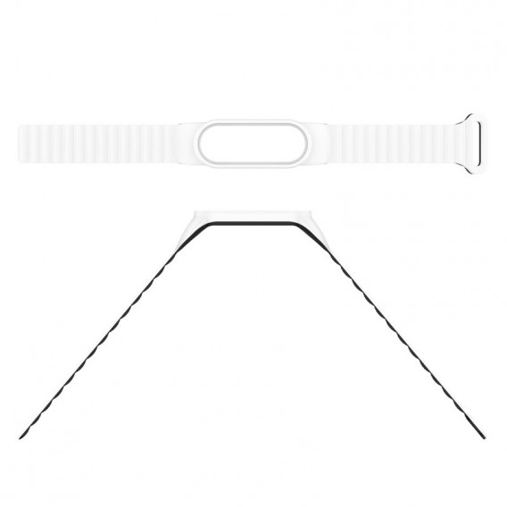 Ремінець Dual-color Magnetic для Xiaomi Mi Band 9/8 White / Black