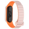 Ремінець Dual-color Magnetic для Xiaomi Mi Band 9/8 Light Pink / Orange