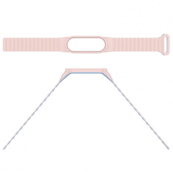 Ремінець Dual-color Magnetic для Xiaomi Mi Band 9/8 Light Pink / Lilac Blue