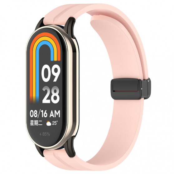 Ремешок Line Magnetic для Xiaomi Mi Band 9/8 Розовый / Pink