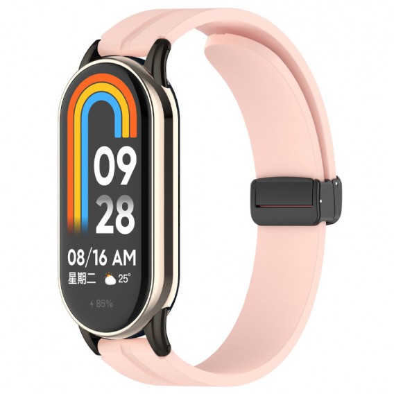 Ремінець Line Magnetic для Xiaomi Mi Band 9/8 Рожевий / Pink