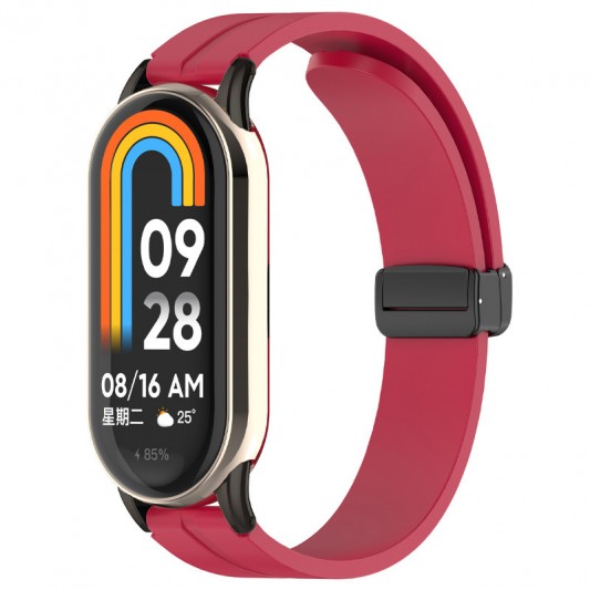 Ремінець Line Magnetic для Xiaomi Mi Band 9/8 Червоний / Red