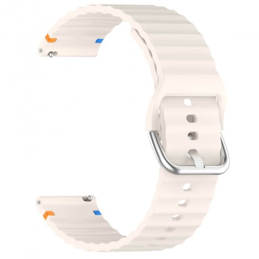 Силиконовый ремешок Wavy для Smart Watch 20mm Antique White - изображение 1