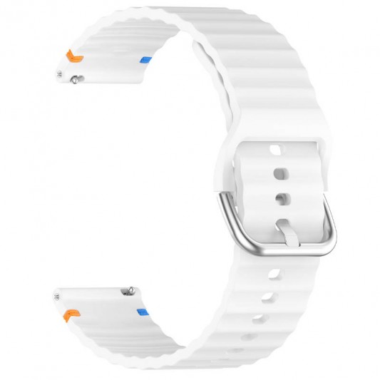 Силиконовый ремешок Wavy для Smart Watch 20mm White - изображение 1