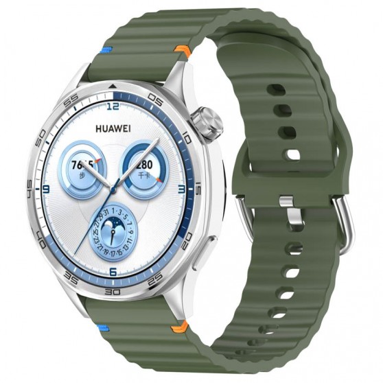 Силиконовый ремешок Wavy для Smart Watch 20mm Dark Olive