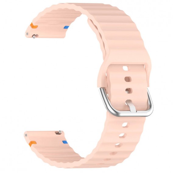Силіконовий ремінець Wavy для Smart Watch 20mm Light Pink