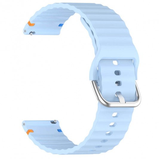 Силиконовый ремешок Wavy для Smart Watch 20mm Light Blue - изображение 1
