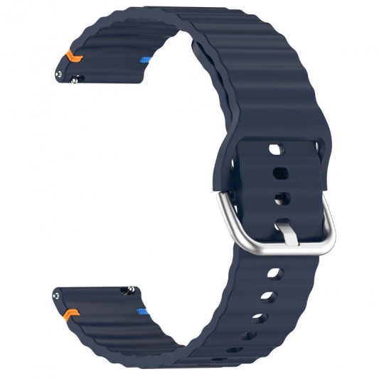 Силіконовий ремінець Wavy для Smart Watch 20mm Midnight Blue - зображення 1 