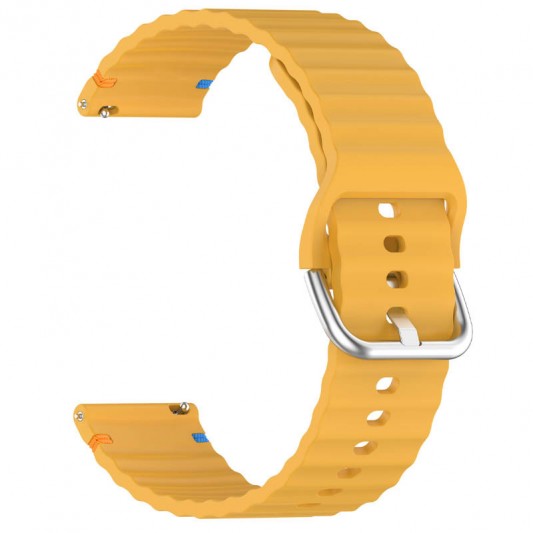 Силиконовый ремешок Wavy для Smart Watch 20mm Dark Yellow - изображение 1