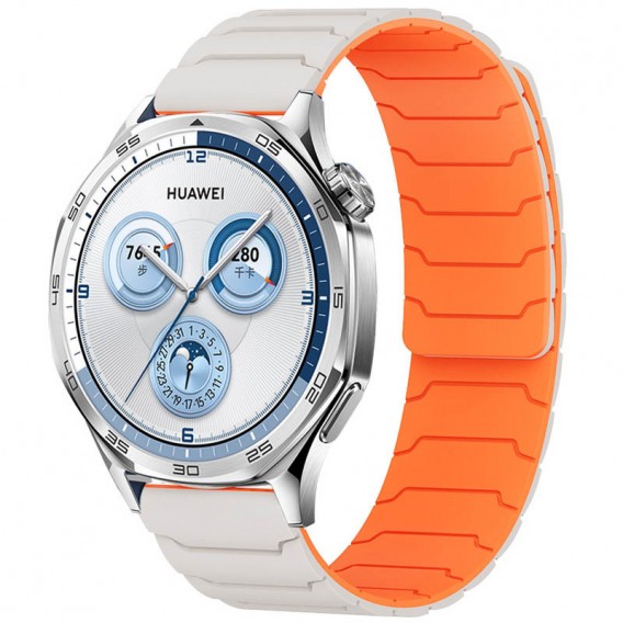 Ремінець Dual-color Magnetic для Smart Watch 20mm Starlight / Orange