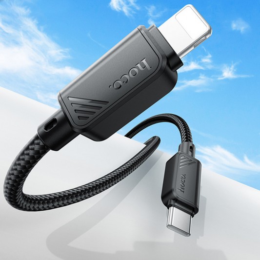 Дата кабель Hoco X113 Beneficio Type-C to Lightning (1m) Black - зображення 2 