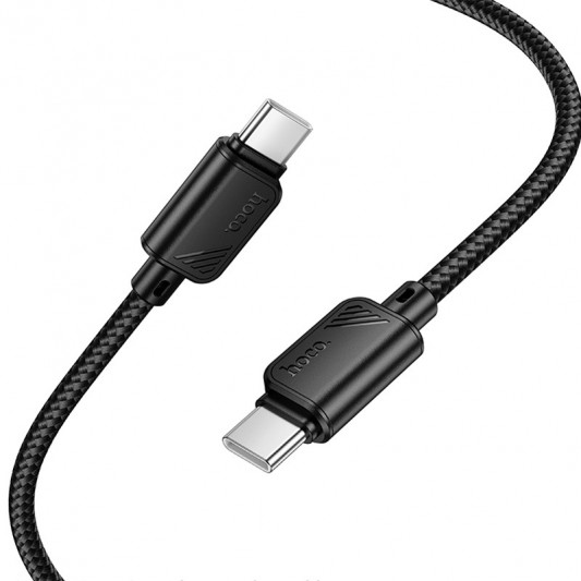 Дата кабель Hoco X113 Beneficio Type-C to Type-C 60W (1m) Black - изображение 1