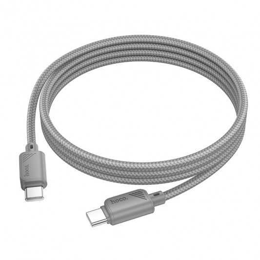 Дата кабель Hoco X113 Beneficio Type-C to Type-C 60W (1m) Gray - изображение 1