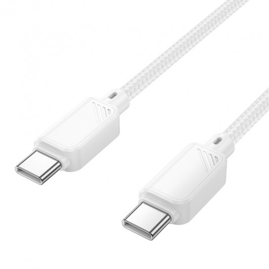 Дата кабель Hoco X113 Beneficio Type-C to Type-C 60W (1m) White - изображение 1