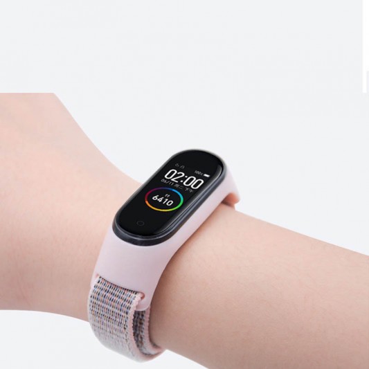 Ремінець Nylon New для Xiaomi Mi Band 3/4/5/6/7 Pink Sand - зображення 2 