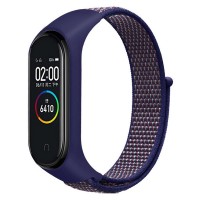 Ремешок Nylon New для Xiaomi Mi Band 3/4/5/6/7 Navy Blue