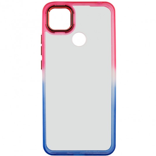 Чехол TPU+PC Fresh sip series для Xiaomi Redmi 9C Синий / Розовый - изображение 1