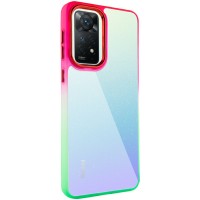 Чехол TPU+PC Fresh sip series для Xiaomi Redmi Note 11 Pro 4G/5G / 12 Pro 4G Салатовый / Розовый