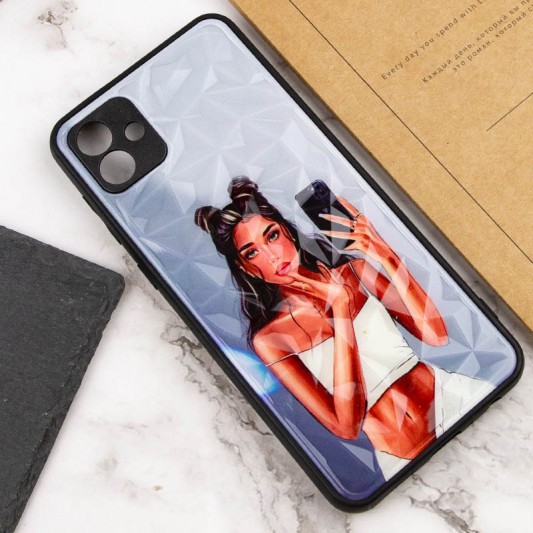 TPU+PC чехол Prisma Ladies для Samsung Galaxy A04 Black in White - изображение 2