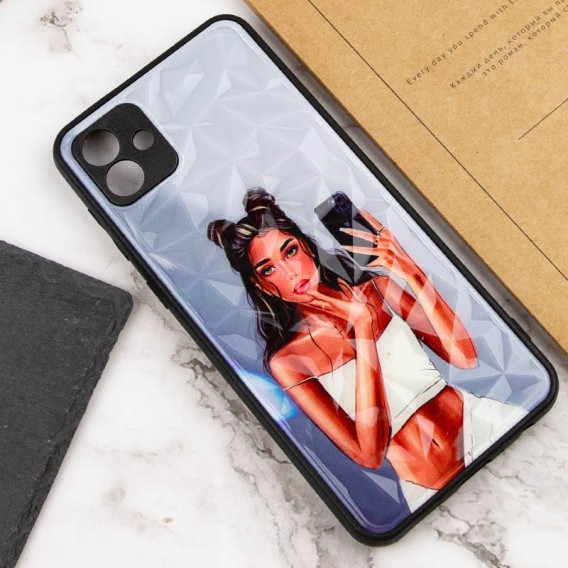 TPU+PC чохол Prisma Ladies для Samsung Galaxy A04 Black in White