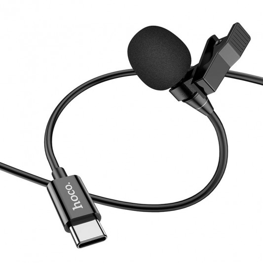 Мікрофон петличний Hoco L14 Type-C (2m) Black - зображення 4 