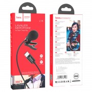Мікрофон петличний Hoco L14 Type-C (2m) Black
