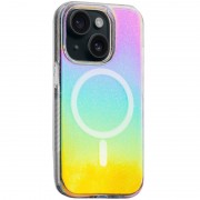 Чохол TPU Galaxy Sparkle (MagFit) для Apple iPhone 15 (6.1") Chroma+Glitter