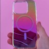 Чехол TPU Galaxy Sparkle (MagFit) для Apple iPhone 15 (6.1") Chroma+Glitter