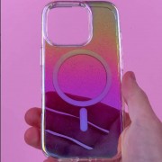 Чохол TPU Galaxy Sparkle (MagFit) для Apple iPhone 15 (6.1") Chroma+Glitter