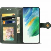 Шкіряний чохол-книжка GETMAN Gallant (PU) для Samsung Galaxy S23 FE Зелений
