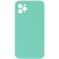 Чохол Silicone Case Square Full Camera Protective (AA) NOLOGO для Apple iPhone 11 Pro Max (6.5") Бірюзовий / Turquoise