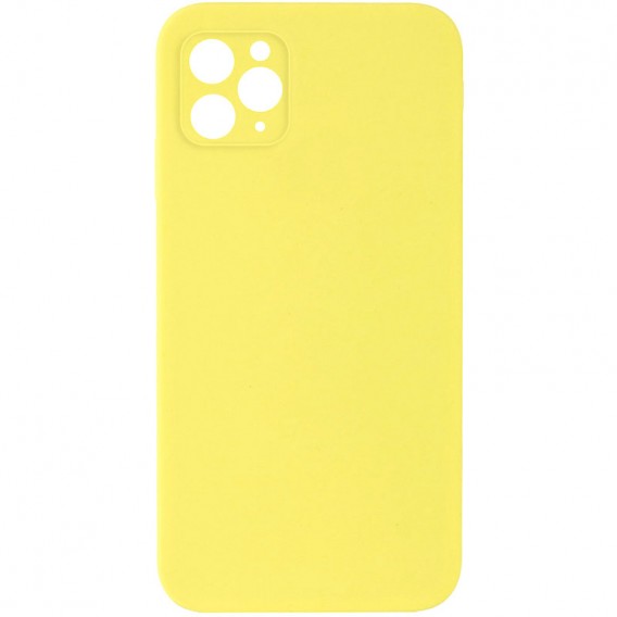 Чехол Silicone Case Square Full Camera Protective (AA) NOLOGO для Apple iPhone 11 Pro Max (6.5 дюйма) Желтый / Yellow