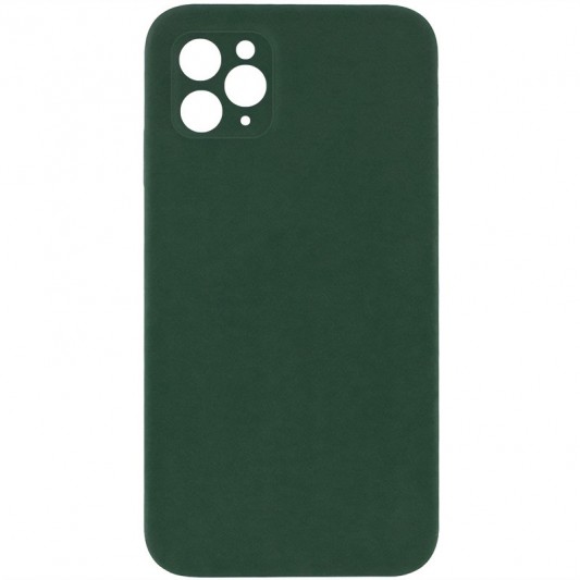Silicone Case Square Full Camera Protective (AA) NOLOGO для Apple iPhone 11 Pro Max (6.5") Зелений / Cyprus Green