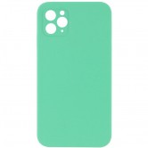 Чехол Silicone Case Square Full Camera Protective (AA) NOLOGO для Apple iPhone 11 Pro Max (6.5 дюйма) Зеленый / Spearmint