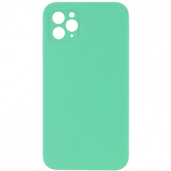 Чехол Silicone Case Square Full Camera Protective (AA) NOLOGO для Apple iPhone 11 Pro Max (6.5 дюйма) Зеленый / Spearmint
