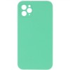 Silicone Case Square Full Camera Protective (AA) NOLOGO для Apple iPhone 11 Pro Max (6.5") Зеленый / Spearmint