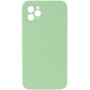 Чехол Silicone Case Square Full Camera Protective (AA) NOLOGO для Apple iPhone 11 Pro Max (6.5 дюйма) Мятный / Mint