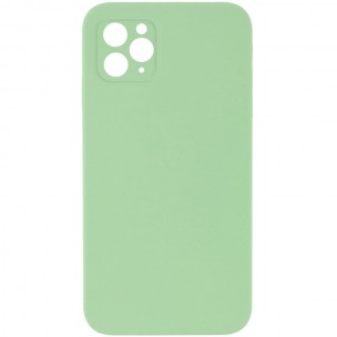 Чехол Silicone Case Square Full Camera Protective (AA) NOLOGO для Apple iPhone 11 Pro Max (6.5 дюйма) Мятный / Mint