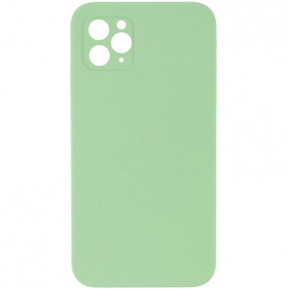 Чехол Silicone Case Square Full Camera Protective (AA) NOLOGO для Apple iPhone 11 Pro Max (6.5 дюйма) Мятный / Mint