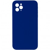 Чехол для iPhone 11 Pro Max Silicone Case Square Full Camera Protective (Deep navy)