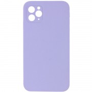 Silicone Case Square Full Camera Protective (AA) NOLOGO для Apple iPhone 11 Pro Max (6.5") Бузковий / Dasheen