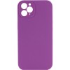 Чохол Silicone Case Square Full Camera Protective (AA) NOLOGO для Apple iPhone 11 Pro Max (6.5") Фіолетовий / Grape