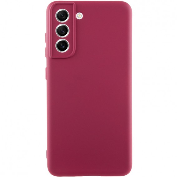 Чохол Silicone Cover Lakshmi Full Camera (AA) для Samsung Galaxy S22 Бордовий / Marsala