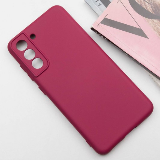 Чохол Silicone Cover Lakshmi Full Camera (AA) для Samsung Galaxy S22 Бордовий / Marsala - зображення 1 