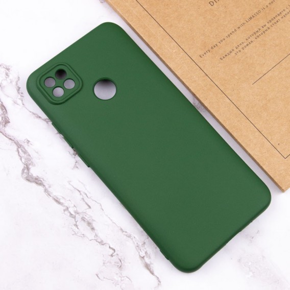 Чохол Silicone Cover Lakshmi Full Camera (AA) для Xiaomi Redmi 9C Зелений / Dark green