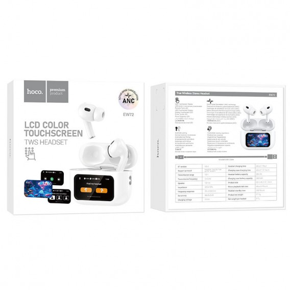 Бездротові TWS навушники Hoco EW72 Soar ANC White