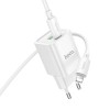 Блок живлення Hoco C149A Charm PD30W+QC3.0 (1USB-A/1C) + кабель Type-C to Lightning White